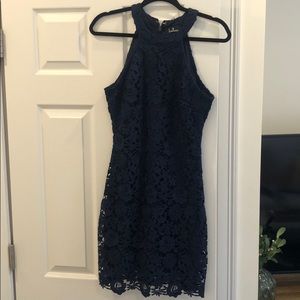 Navy blue lace dress